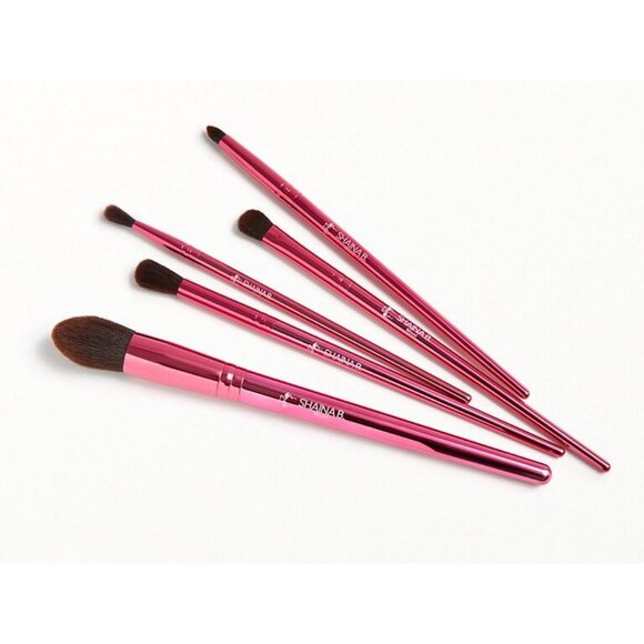 Shaina B Miami 5-Piece Makeup Brush Set B Fab In Pink Face Blush Eyeshadow NEW - Picture 1 of 4